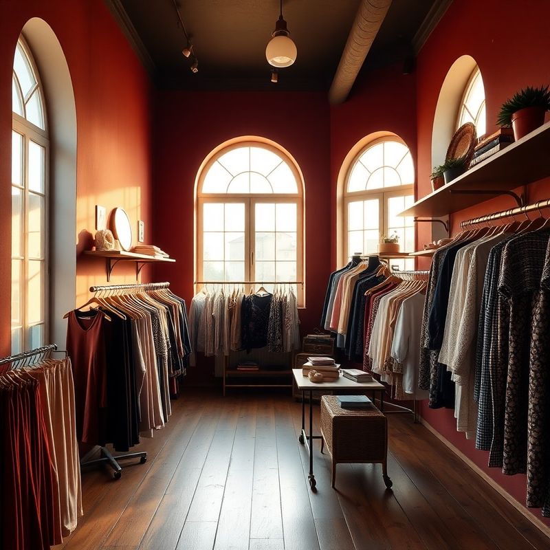 Warm interior of Boutique Whitaker with midnight-coral walls